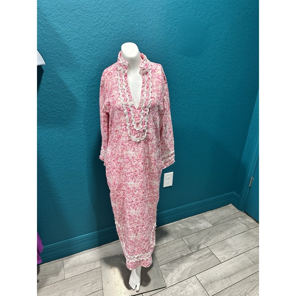 Sail To Sable Pink Floral Midi Tunic Dress S